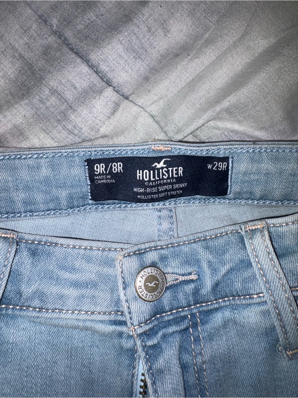 Hollister Light Wash High-Rise Super Skinny Jeans
